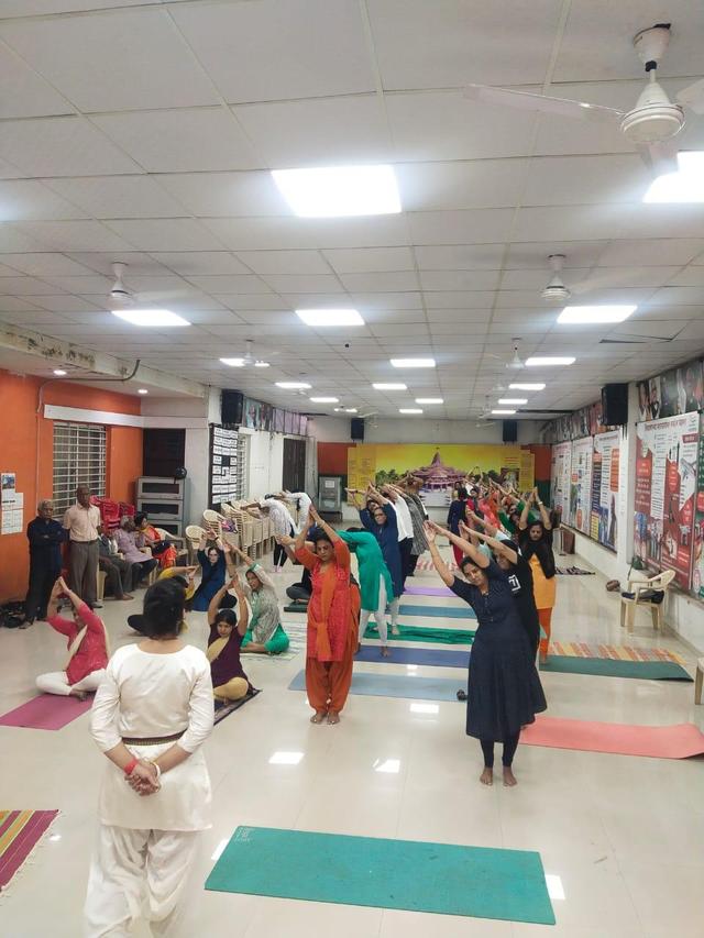 Session in a community hall